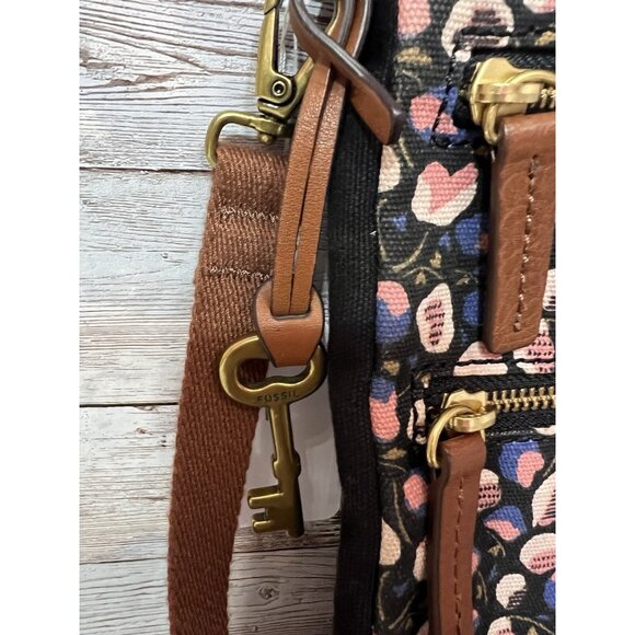 Fossil Crossbody Bag Handbag Key Zipper - Picture 4 of 7